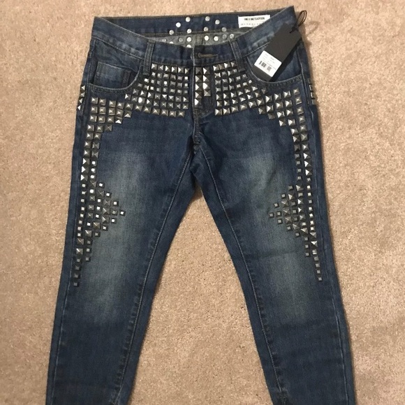 One Teaspoon Studded Freebird Jeans 0 22 - Picture 2 of 7